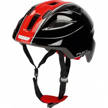 Шлем PUKY M (51-56) 9596 black/red черный/красный